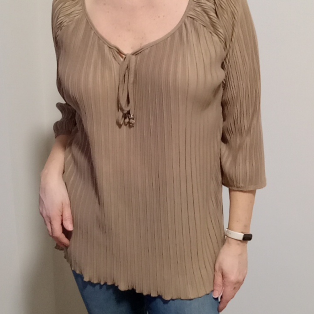 French Laundry, light brown top, sz XL
